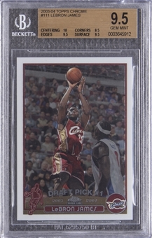 2003-04 Topps Chrome #111 LeBron James Rookie Card – BGS GEM MINT 9.5